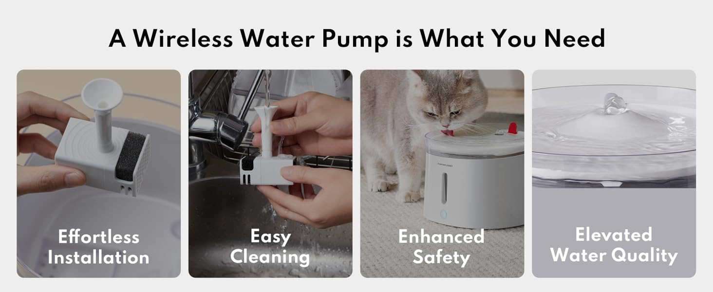 pet water fountain Wireless Water Pump