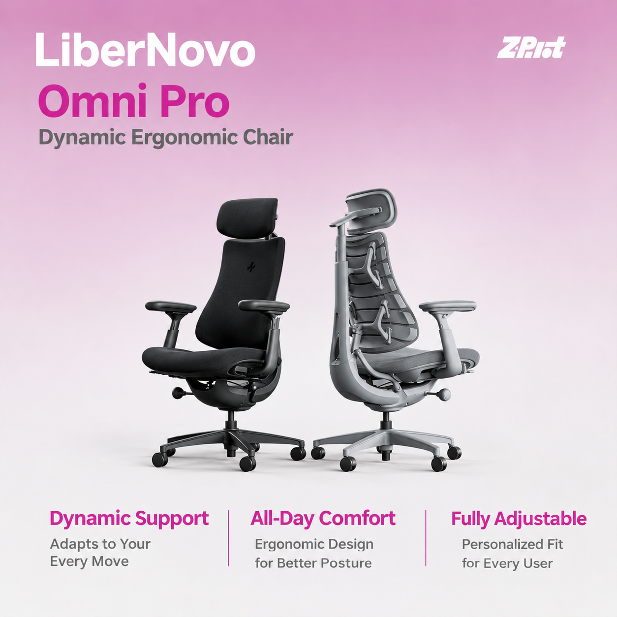 LiberNovo Omni Pro Dynamic Ergonomic Chair – Advanced Full-Body Support & Adaptive Comfort