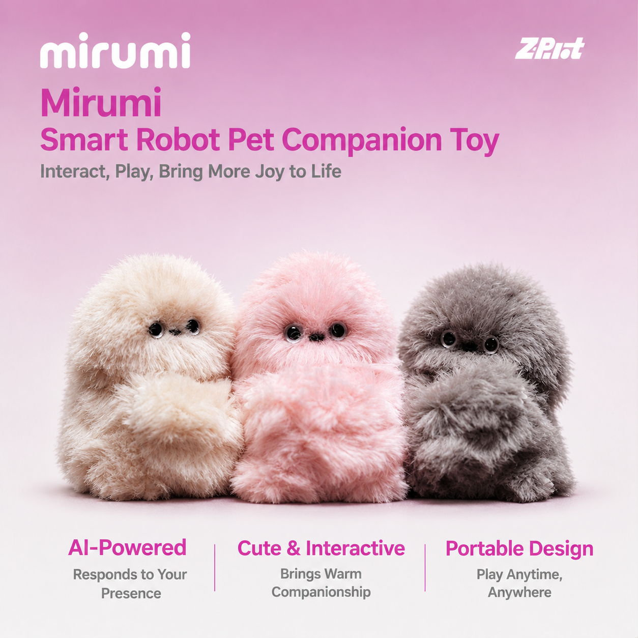 Mirumi Smart Robot Pet Companion Toy – Interactive AI-Inspired Companion for Everyday Fun