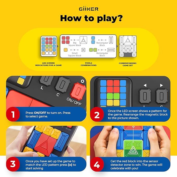 GiiKER Super Slide Puzzle Games,Original 500+ Challenges Brain Teaser Puzzle, Toys for Kids Teens