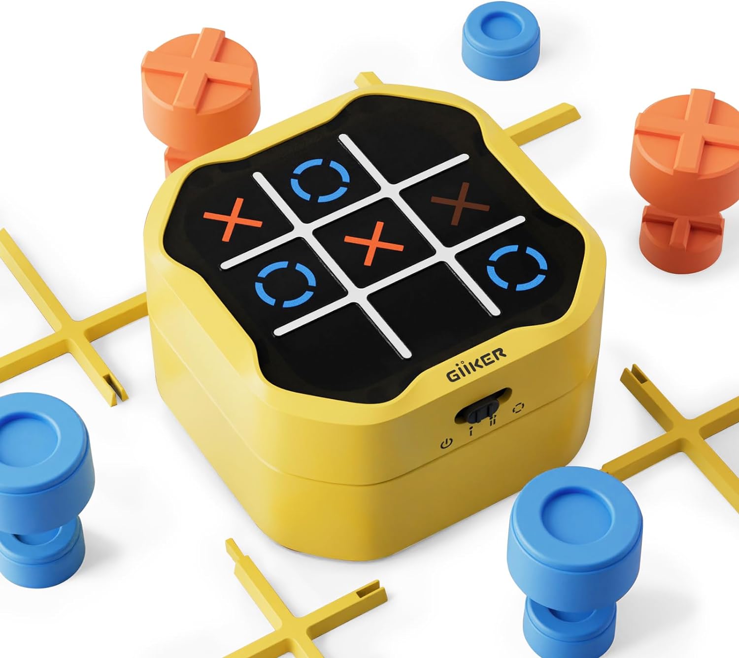 GiiKER Tic Tac Toe Bolt Game, 3-in-1 Handheld Puzzle Game Console, Portable Travel Games for Educational and Memory Growth