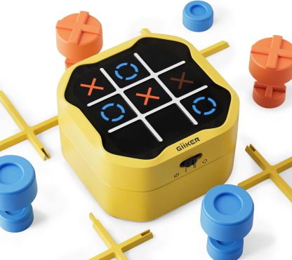 GiiKER Tic Tac Toe Bolt Game, 3-in-1 Handheld Puzzle Game Console, Portable Travel Games for Educational and Memory Growth