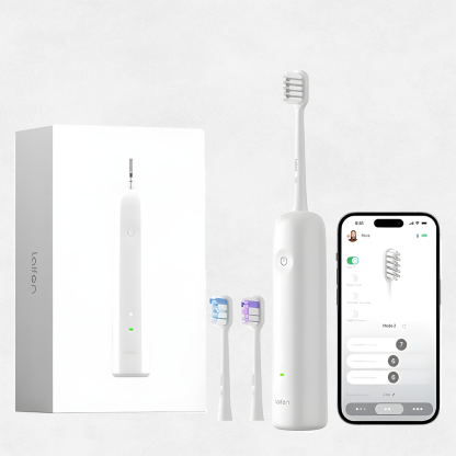 Laifen Wave Electric Toothbrush, Oscillation & Vibration Sonic Electric Toothbrush for Adults with App, 3 Brush Heads, IPX7 Waterproof Magnetic Rechargeable Travel Powered Toothbrush