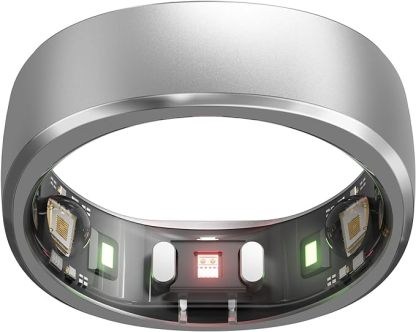 Smart Ring with No App Subscription, Size First with Sizing Kit, 7-Day Battery Life Activity & Sleep Tracker/Stress/Heart Rate Monitor Compatible with iOS & Android