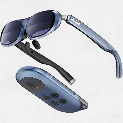 Rokid AR Joy Pack AR Glasses, Smart Glasses Max with Station, 360" Micro-OLED Display, Google Play, Media Streaming, HDCP Support & Cloud Gaming, Console, Android, iOS, Windows Compatible