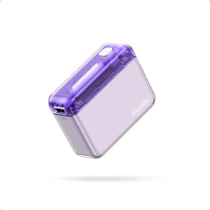 Flow Portable Charger by Shargeek, 10000mAh Mini Power Bank with 20W USB-C Fast Charging, Dual Output Portable Charger Power Bank Compatible with iPhone, Samsung, iPad