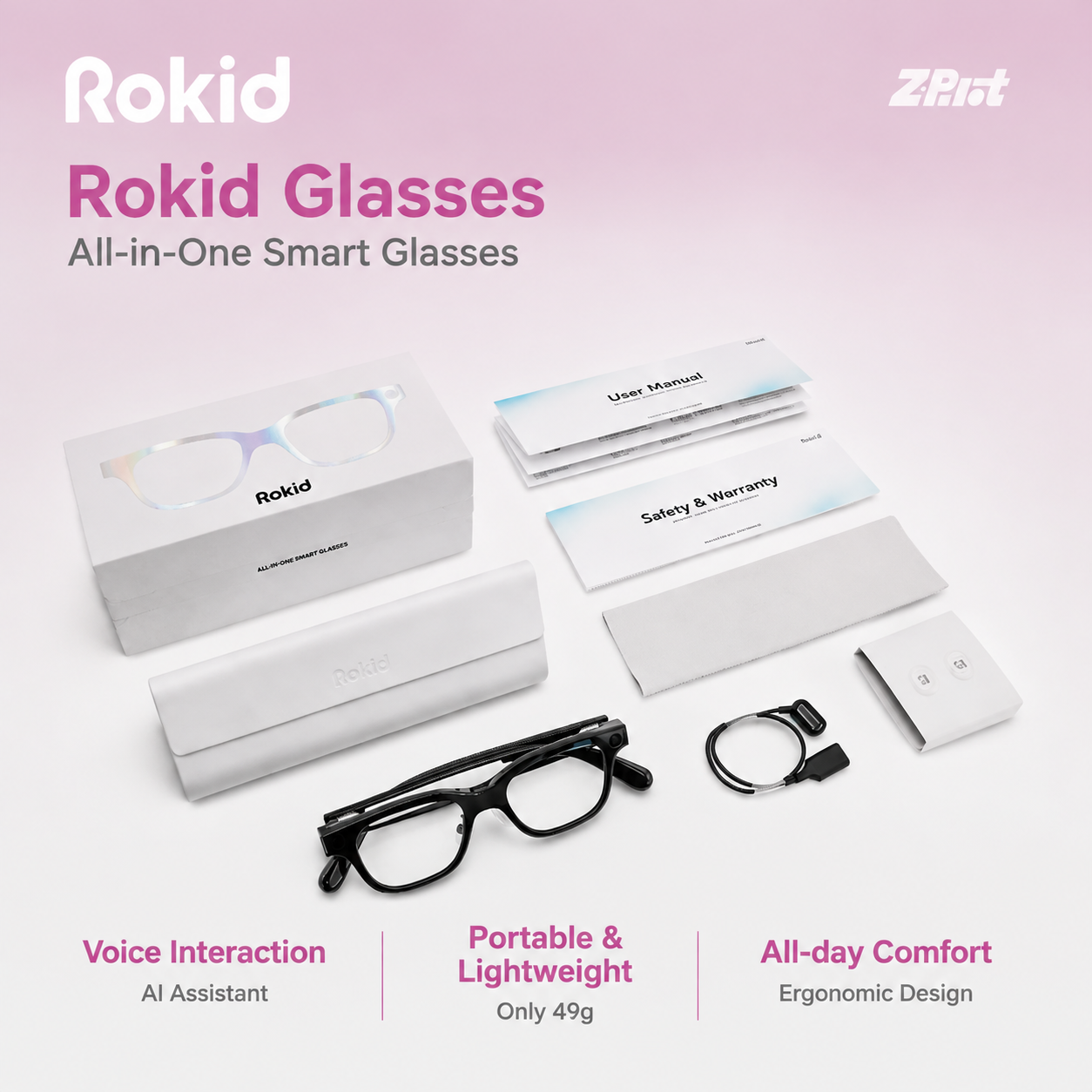 AI Smart Glasses With Real-Time Translation & AR Display