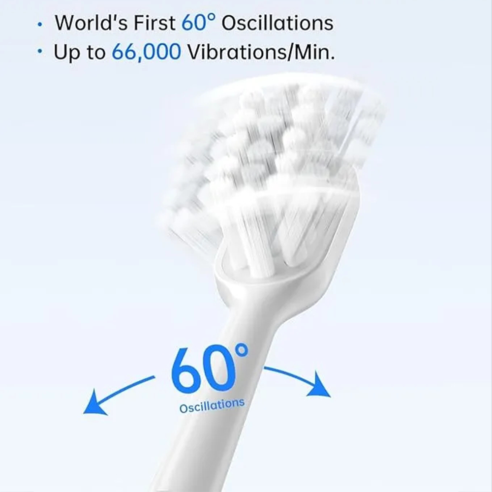 Laifen Wave Electric Toothbrush, Oscillation & Vibration Sonic Electric Toothbrush for Adults with App, 3 Brush Heads, IPX7 Waterproof Magnetic Rechargeable Travel Powered Toothbrush