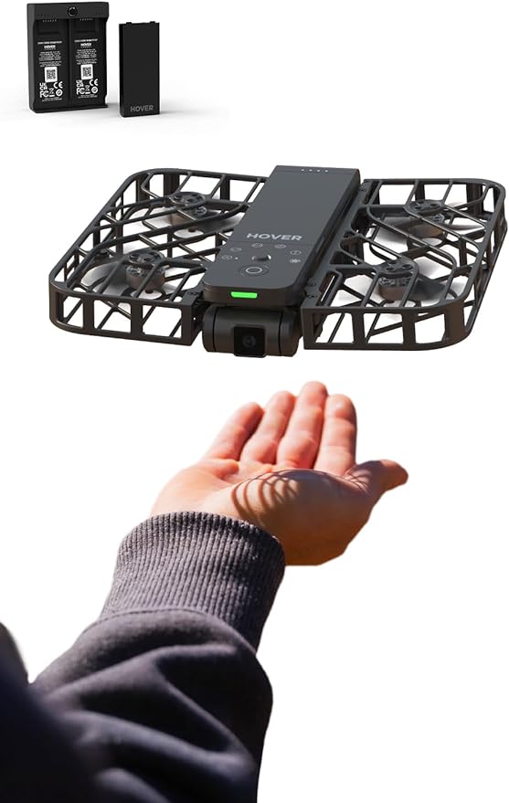 X1 Drone with Camera, Self-Flying Camera Drone with Follow Me Mode, Foldable Mini Drone with HDR Video Capture, Palm Takeoff, Intelligent Flight Paths, Hands-Free Control 