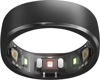 Smart Ring with No App Subscription, Size First with Sizing Kit, 7-Day Battery Life Activity & Sleep Tracker/Stress/Heart Rate Monitor Compatible with iOS & Android