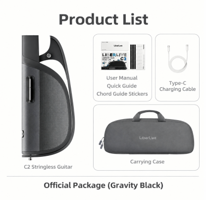 LiberLive C2 Stringless Smart Guitar – Play Music Instantly Without Strings