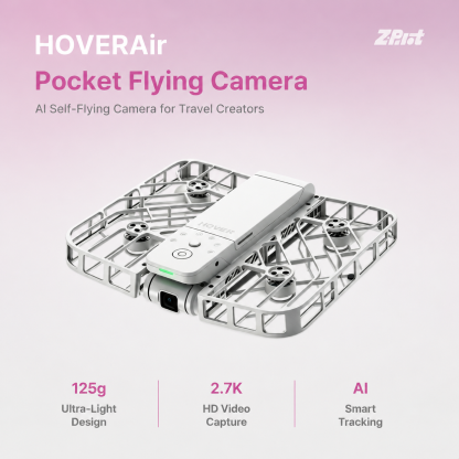 HOVERAir 125g Pocket Flying Camera for Travel Creators