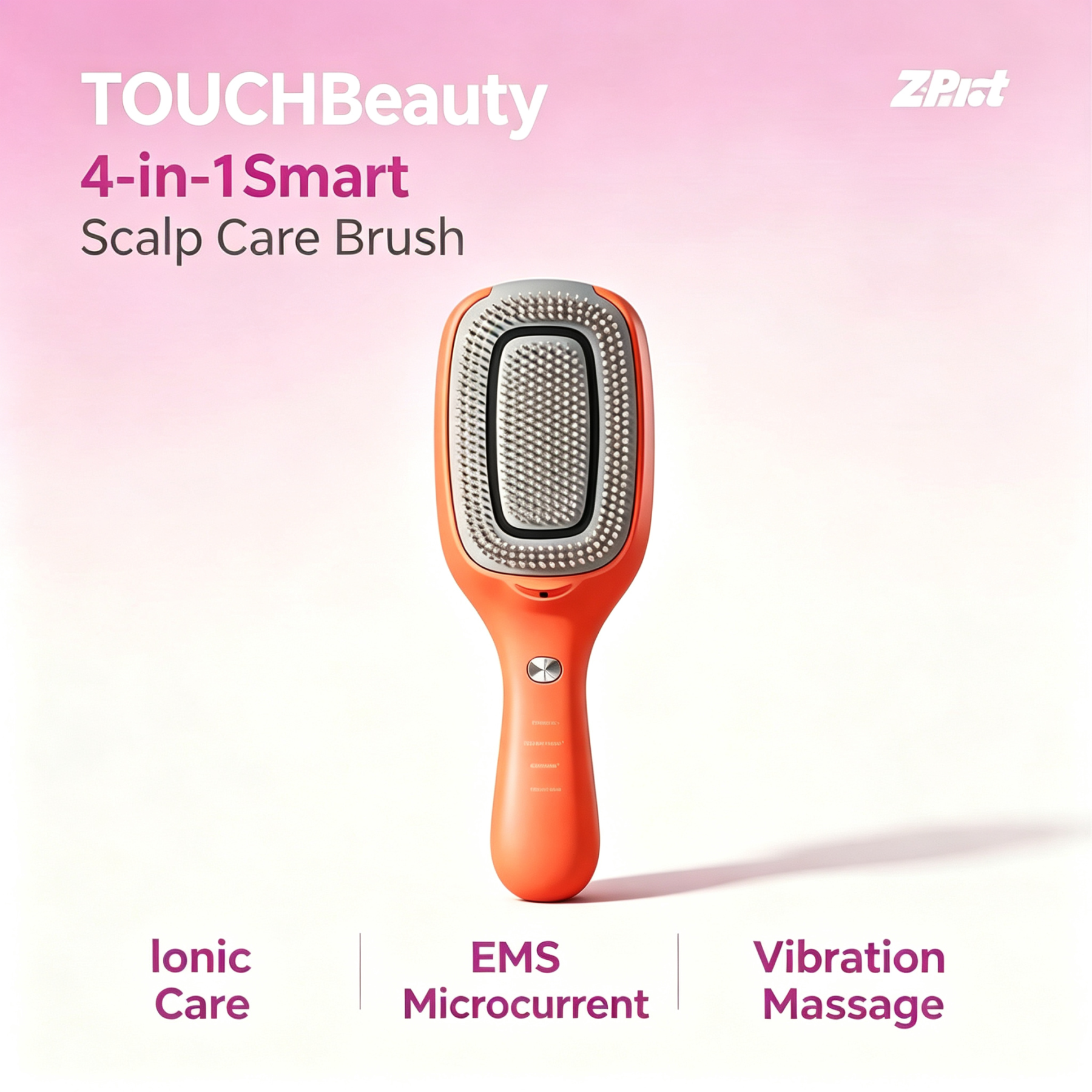 4-in-1 Red Light Therapy Scalp Brush for Hair Growth, Oil Control & Scalp Massage