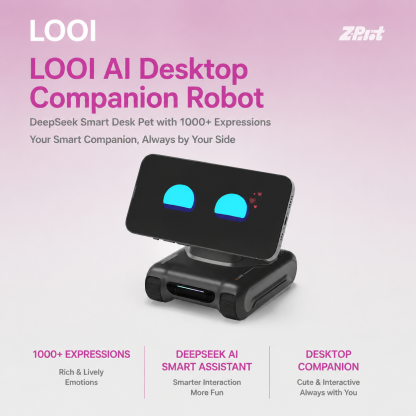 LOOI AI Desktop Companion Robot | DeepSeek Smart Desk Pet with 1000+ Expressions