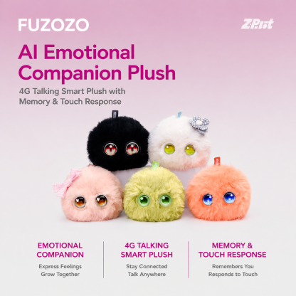 FUZOZO AI Emotional Companion Plush | 4G Talking Smart Plush with Memory & Touch Response