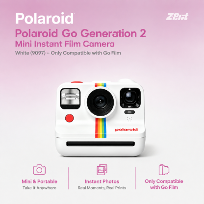 Polaroid Go Generation 2 - Mini Instant Film Camera - White (9097) - Only Compatible with Go Film