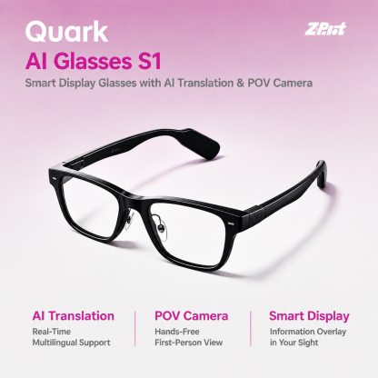 Quark AI Glasses S1 | Smart Display Glasses with AI Translation & POV Camera