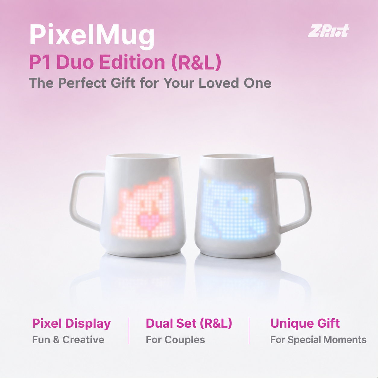 PixelMug P1 Duo Edition (R&L) The Perfect Gift for Your Loved One