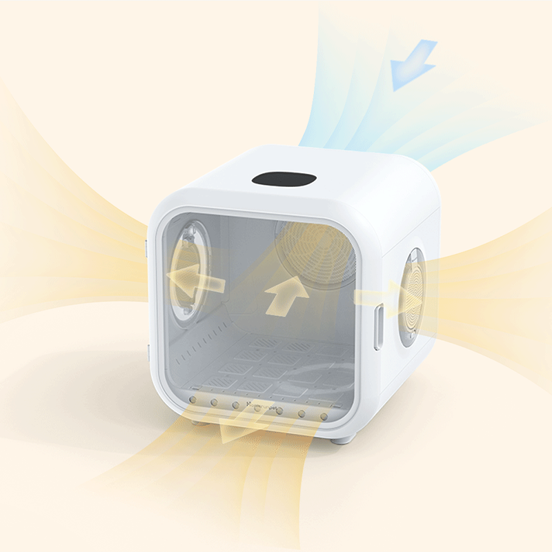 HomeRun Pet Drybo Plus Automatic Pet Dryer Box - Ultra Quiet, Smart Temperature Control, 360° Efficient for Cats and Small Dogs
