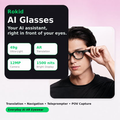 AI Smart Glasses With Real-Time Translation & AR Display