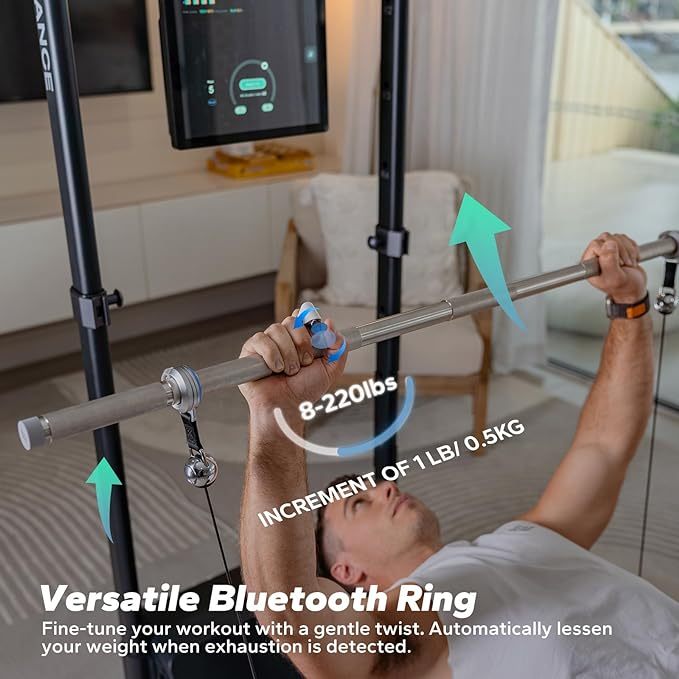 Smart Home Gym System, Multifunctional Smith Machine Home Gym Power Cage, Portable Cable Machine for Home Workout, Full Body Strength Training Fitness Exercise Machine