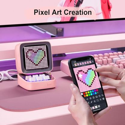 Divoom Ditoo Retro Pixel Art Game Bluetooth Speaker with 16X16 LED App Controlled Front Screen
