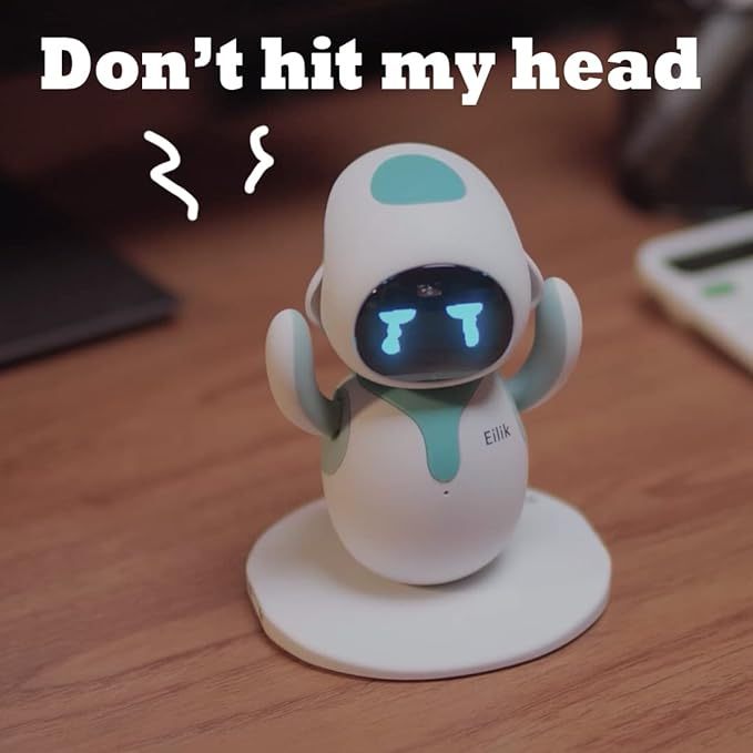 Eilik - Cute Robot Pets Toys with Abundant Emotions, Animations & Mini-Games, Your Perfect Desk Touch Interactive Companion, Holidays & Birthdays Gifts for Girls & Boys