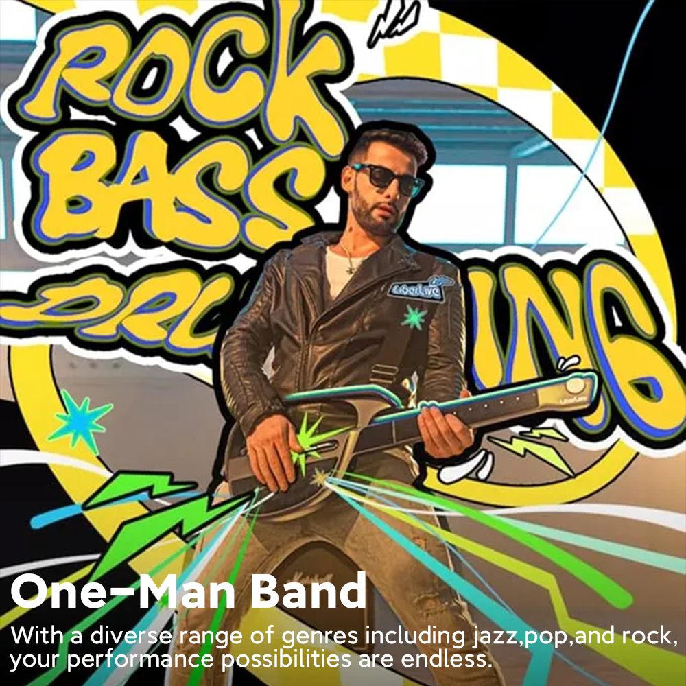 C1 Stringless Smart Guitar, Foldable Travel Backing Guitarra, Chord Generator, App Interactive Chord Sheets, Built-in Drum Machine & Bassline for One-Man Band, For Adults & Teens