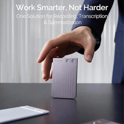 AI Voice Recorder, PLAUD Note Voice Recorder w/Case, App Control, Transcribe & Summarize Empowered by ChatGPT, Support 59 Languages, 64GB Memory, Audio Recorder for Lectures, Meetings, Calls