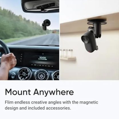 Insta360 GO 3S - 64 GB Black 4K Tiny Portable Vlogging Camera, Hands-Free POVs, Mount Anywhere, Stabilization, 140 Min Battery Life, 10m Waterproof, Apple Find My, Pet POV