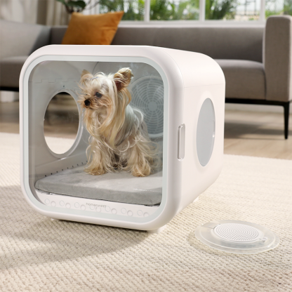 HomeRun Pet Drybo Plus Automatic Pet Dryer Box - Ultra Quiet, Smart Temperature Control, 360° Efficient for Cats and Small Dogs