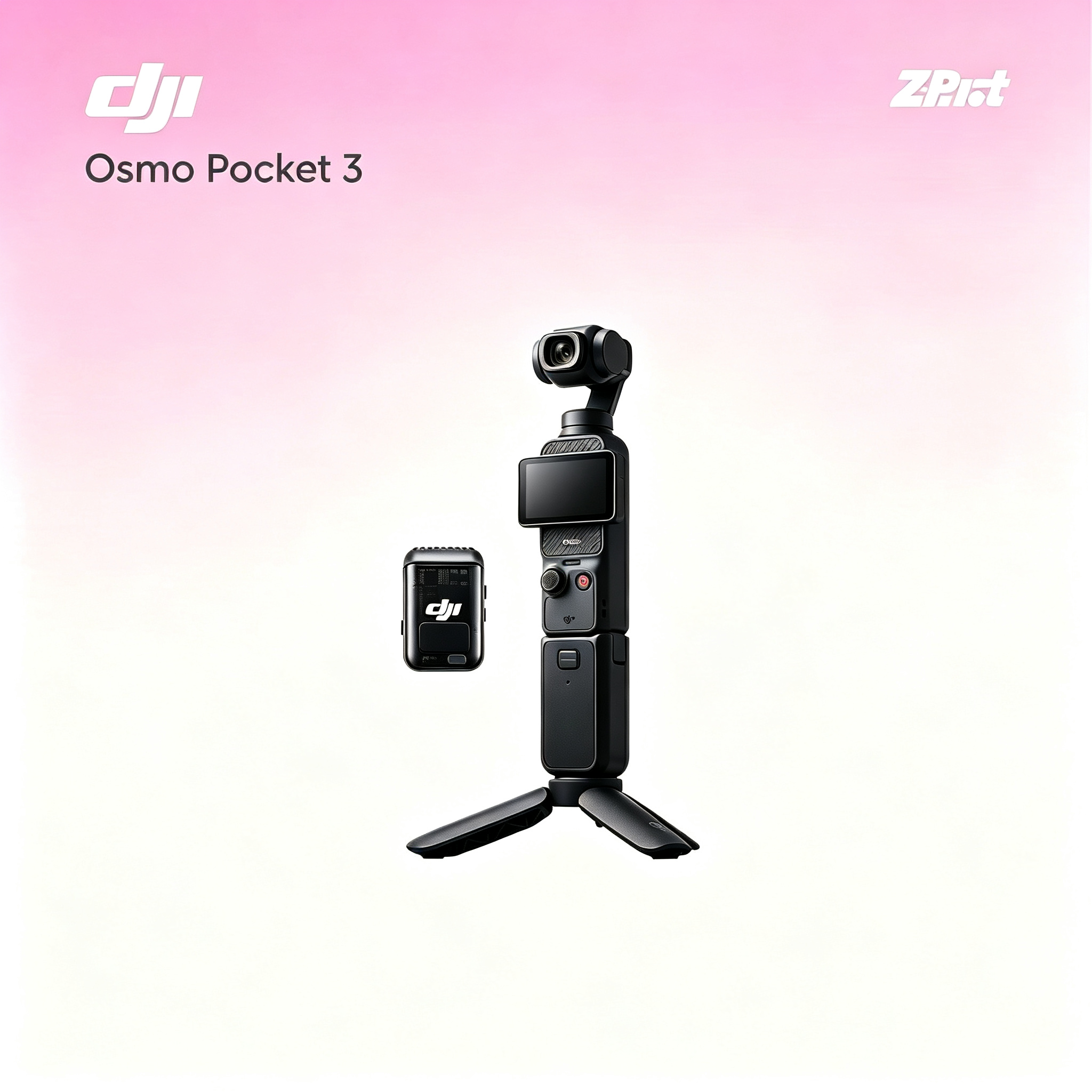 DJI Osmo Pocket 3 Creator Combo, Vlogging Camera with 1'' CMOS, 4K/120fps Video, 3-Axis Stabilization, Face/Object Tracking, Fast Focusing, Mic Included for Clear Sound, Digital Camera for Photography