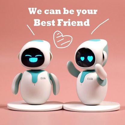 Eilik - Cute Robot Pets Toys with Abundant Emotions, Animations & Mini-Games, Your Perfect Desk Touch Interactive Companion, Holidays & Birthdays Gifts for Girls & Boys