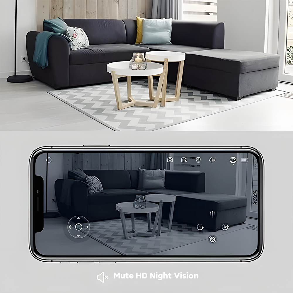 Enabot Home Security Camera with Self-Charging, Night Vision, Wireless Camera for Pet Elderly Baby, 16GB SD Storage APP Remote Control