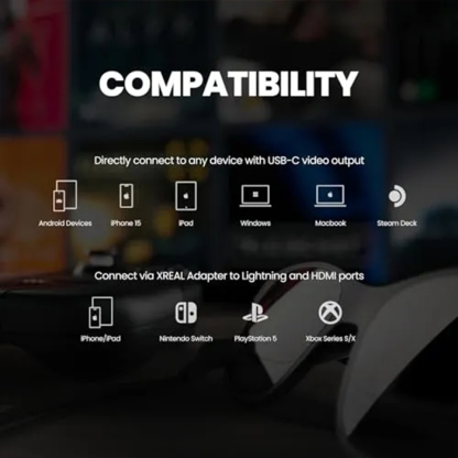 XREAL Air 2 Pro AR Glasses and Beam Bundle, The Ultimate Wearable Display with 3Level Immersion Control, Up to 330" IMAX Screen, Portable TV Box, Spatial Display, Steam Deck/Consoles/iOS/Android/PC