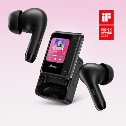 IKKO ActiveBuds AB02 AI Translation Earbuds with Smart Touchscreen Case