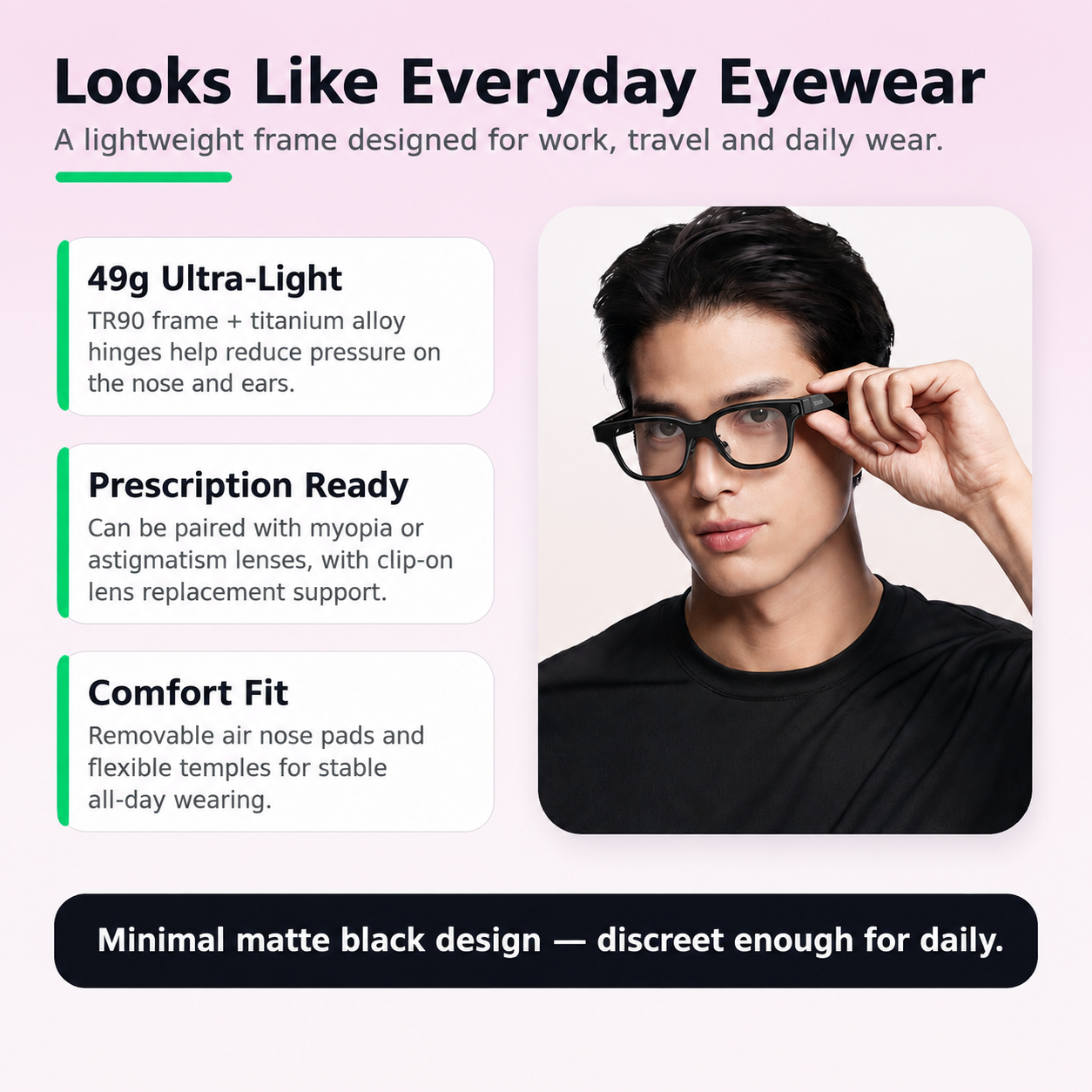 AI Smart Glasses With Real-Time Translation & AR Display