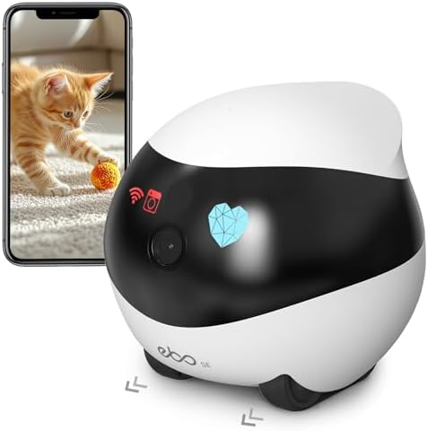 Enabot Home Security Camera with Self-Charging, Night Vision, Wireless Camera for Pet Elderly Baby, 16GB SD Storage APP Remote Control