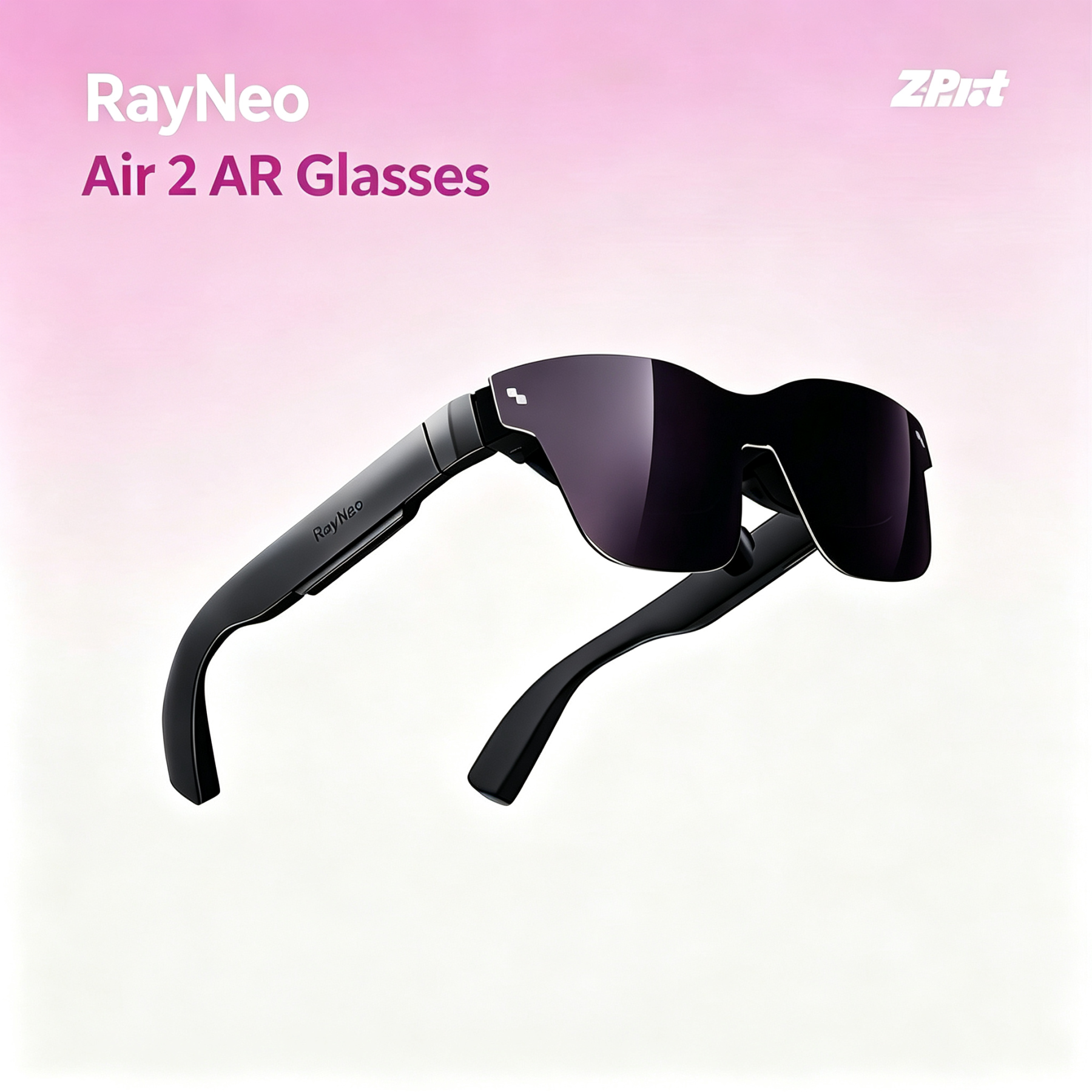 RayNeo Air 2 AR Glasses - Smart Glasses with 201" Micro OLED, Ultra-fast 120Hz, 600nits Brightness, 1080P XR Glasses, Compatible with iPhone 15 Android/iOS/Consoles/PC/Steam Deck/ROG/Mac