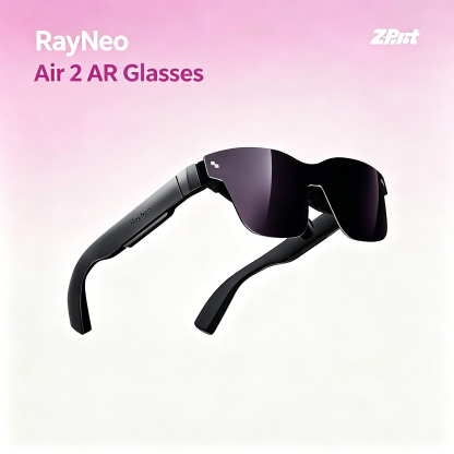 RayNeo Air 2 AR Glasses - Smart Glasses with 201" Micro OLED, Ultra-fast 120Hz, 600nits Brightness, 1080P XR Glasses, Compatible with iPhone 15 Android/iOS/Consoles/PC/Steam Deck/ROG/Mac