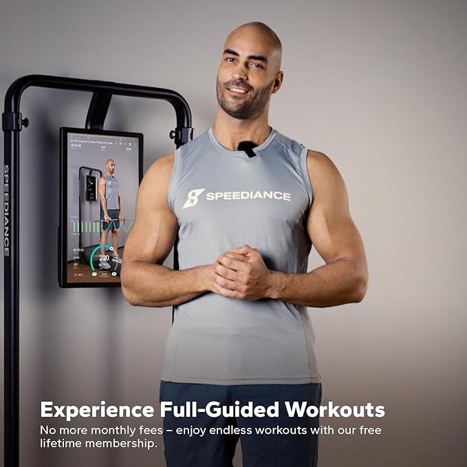 Smart Home Gym System, Multifunctional Smith Machine Home Gym Power Cage, Portable Cable Machine for Home Workout, Full Body Strength Training Fitness Exercise Machine