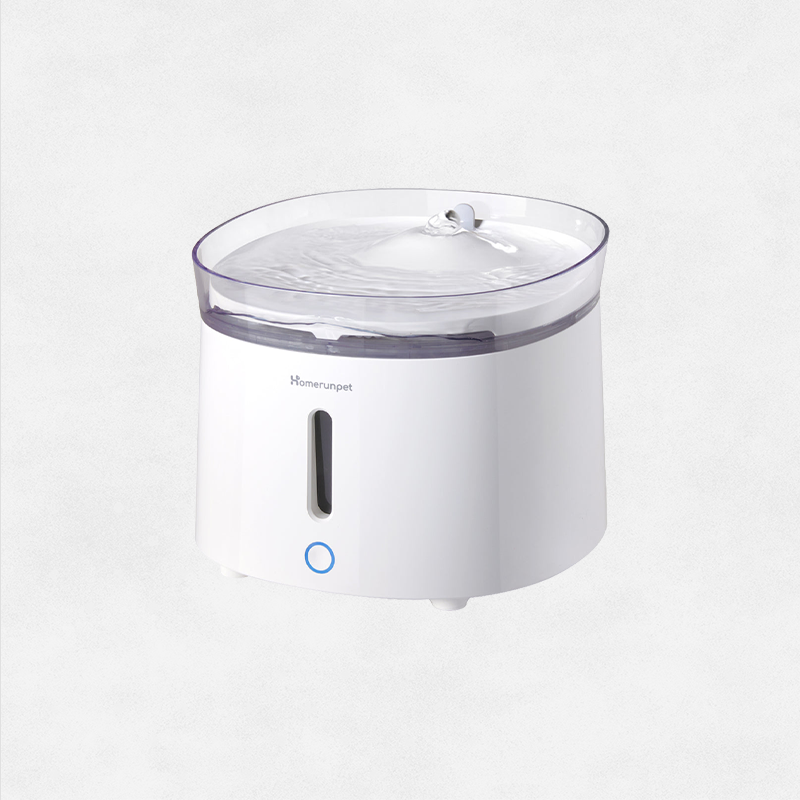 Silent Cat Water Fountain, HomeRunPet Pet Fountain with Wireless-Pump, Small-Dog Water Dispenser, Dual Mode, Quick Assembly & Easy-Clean, Filters Included, 68 oz/2L