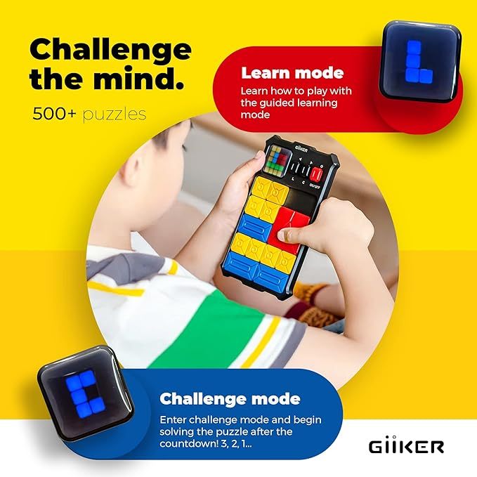 GiiKER Super Slide Puzzle Games,Original 500+ Challenges Brain Teaser Puzzle, Toys for Kids Teens