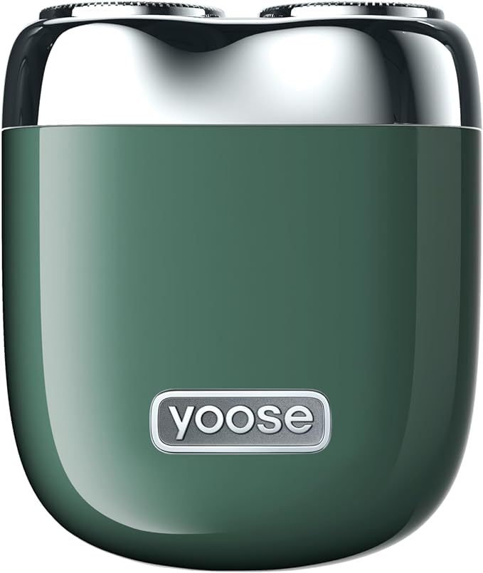 YOOSE Mini Shaver, Portable Alloy Electric Shavers for Men, IPX7 Waterproof, Wet & Dry Shave, Cordless Travel Shaver, USB-C Rechargeable Electric Razor, Battery Indicator, Travel Lock