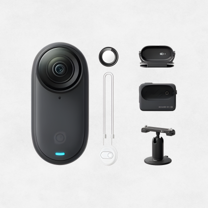 Insta360 GO 3S - 64 GB Black 4K Tiny Portable Vlogging Camera, Hands-Free POVs, Mount Anywhere, Stabilization, 140 Min Battery Life, 10m Waterproof, Apple Find My, Pet POV