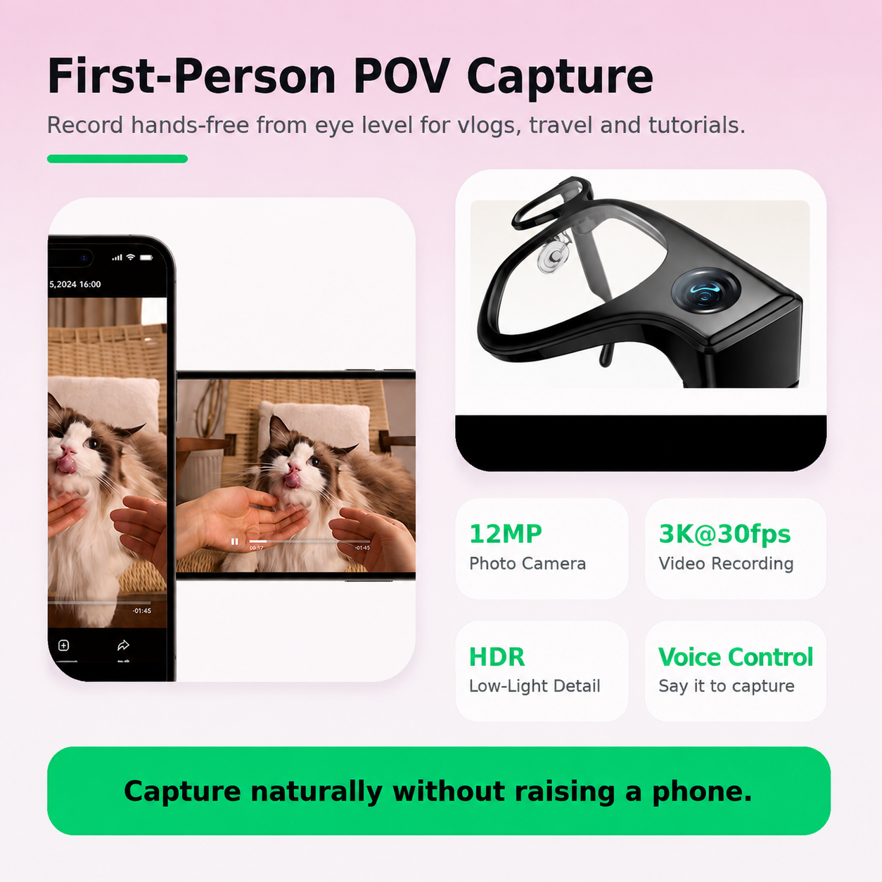 AI Smart Glasses With Real-Time Translation & AR Display