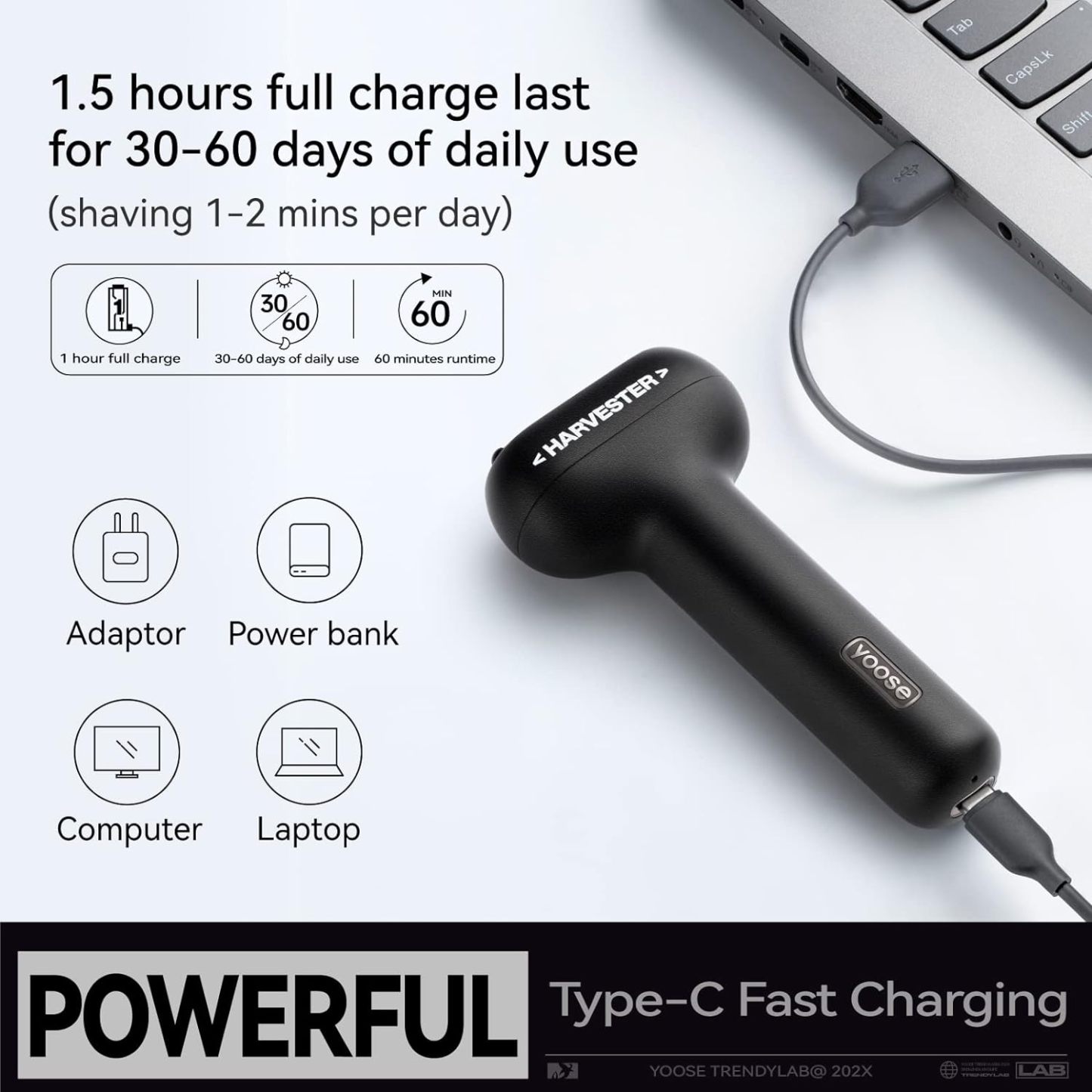 Foil Shaver, Mini Portable Alloy Electric Razor for Men, Cordless, USB-C Rechargeable, IPX7 Waterproof, Wet & Dry Shave, Battery Indicator, 2 Speeds, Travel Lock, Travel Electric Shaver