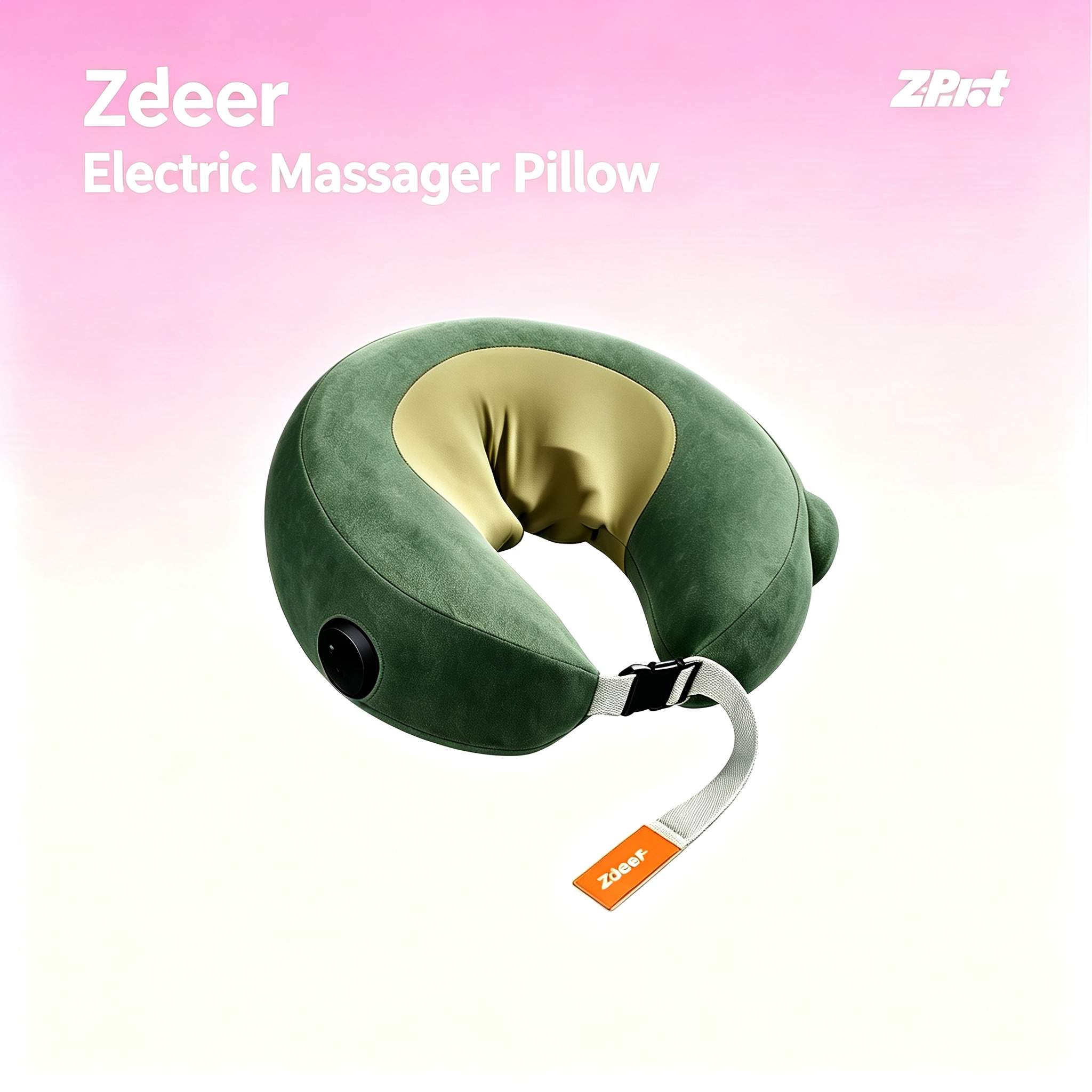 Zdeer Inflatable Massage Deep Tissue Neck Pain Relief U-Shape Design Electric Massager Pillow for Travel Office Home Neck Massager Gifts for Men Women Dad Mom