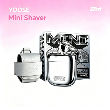 YOOSE Mini Shaver, Portable Alloy Electric Shavers for Men, IPX7 Waterproof, Wet & Dry Shave, Cordless Travel Shaver, USB-C Rechargeable Electric Razor, Battery Indicator, Travel Lock