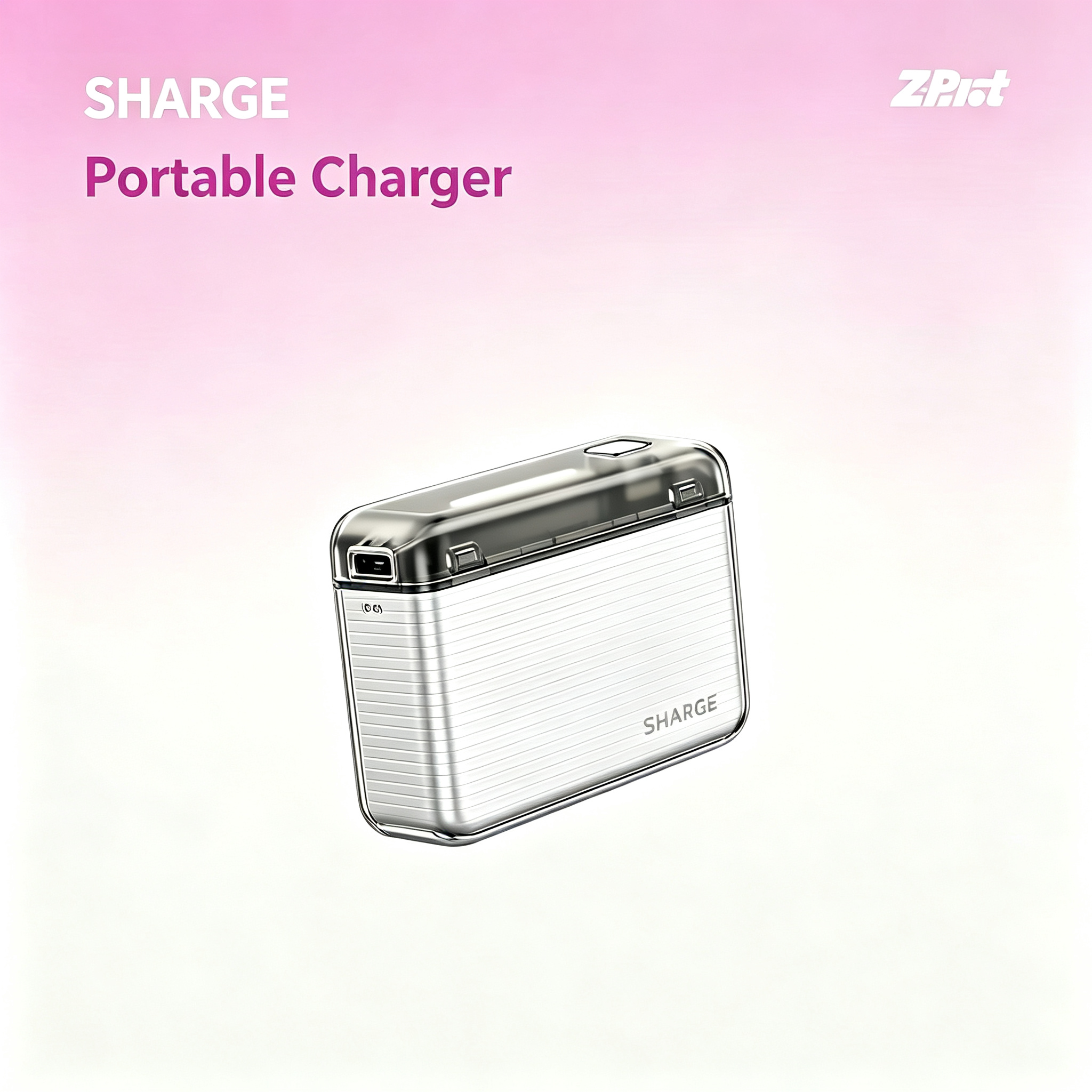 Flow Portable Charger by Shargeek, 10000mAh Mini Power Bank with 20W USB-C Fast Charging, Dual Output Portable Charger Power Bank Compatible with iPhone, Samsung, iPad